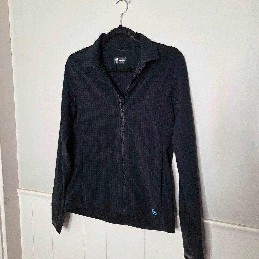 Janji Solid Black Zip Waterproof Running Jacket - image 1